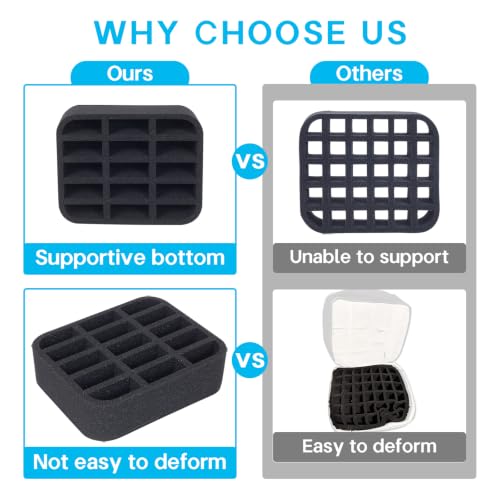 Essential oils Organizer Holder Foam Pad with Slots, can DIY - color: Black 15slots