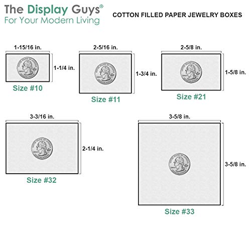 TheDisplayGuys 25 Cardboard Gift Jewelry Boxes w/Paddings #82-8 x 2 x 1 - color: Pearl Gray