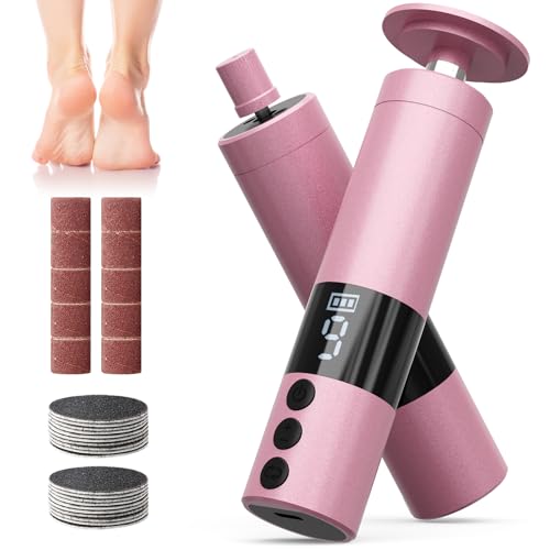 2-in-1 Electric Callus Remover for Feet Professional Pedicure Manicure Tool - color: Pink 9 Speed