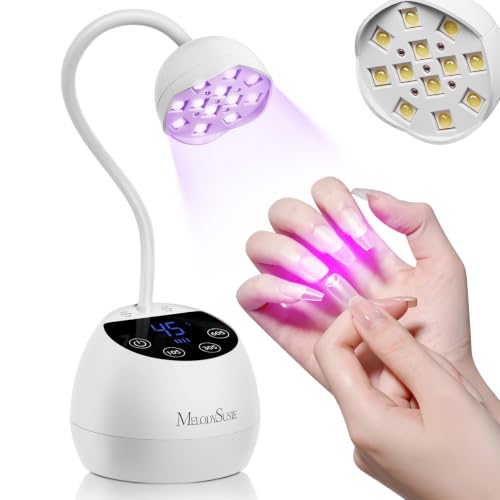 MelodySusie Gooseneck Cordless UV Nail Lamp P-ArtM2 Light for Nail Tips - color: White