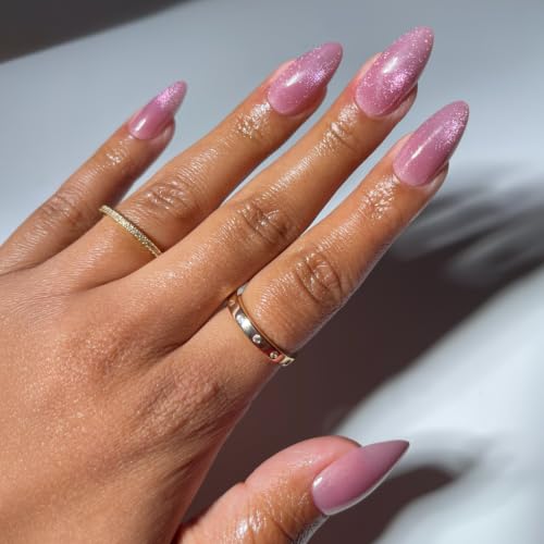 Glamnetic Press On Nails - Medium Almond, Velvet Fake Nails 30 Pc Full Kit - color: The Beauty Blueprint
