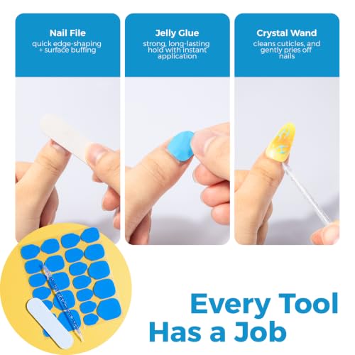 5pcs Dual Layer Press On Nail Cases with Nail Tool Kits for Travel - size: 5 Pcs