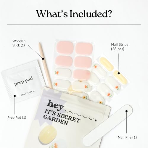 Heyhae Semi Cured Gel Nail Strips - Hey, It’s Secret Garden