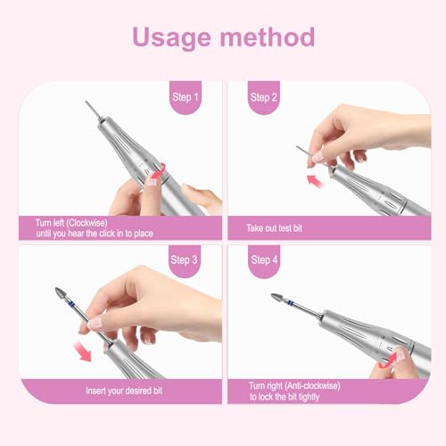 Diamond Nail Drill Bits Pro Cuticle Drill Bit Nail Buffer Bit Russian Electric Bits for Under Nail Dead Skin Cleaning Cuticle Remove Nail Art Design Manicure and Pedicure (Medium) - size: 0.28x0.14in Medium