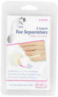 Pedifix 3-layer Toe Separators, 6-Count (Pack of 2), Small - size: 6-count(Pack of 2)
