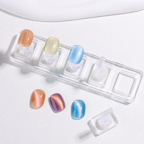 SUTOKAKA 2 Sets Non-Magnetic Nail Stand with Heart Shape Display Holder