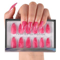 Nail Reformation Press On Nails, Pink Lava Medium Almond 15 Sizes 30 Pcs - color: Pink Lava
