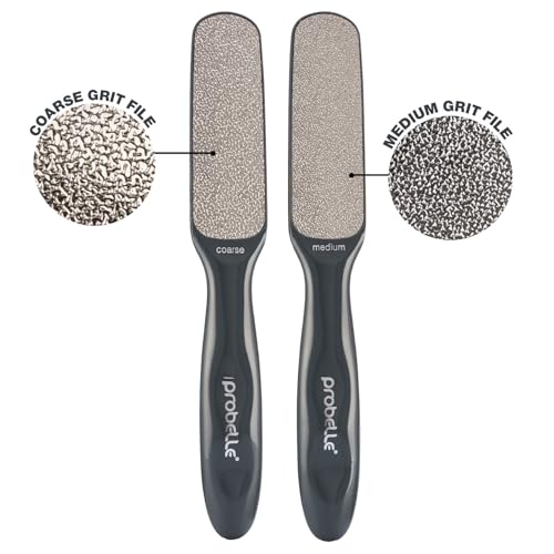 Probelle Double Sided Nickel Foot File Callus Remover, Dark Grey - color: Dark Grey