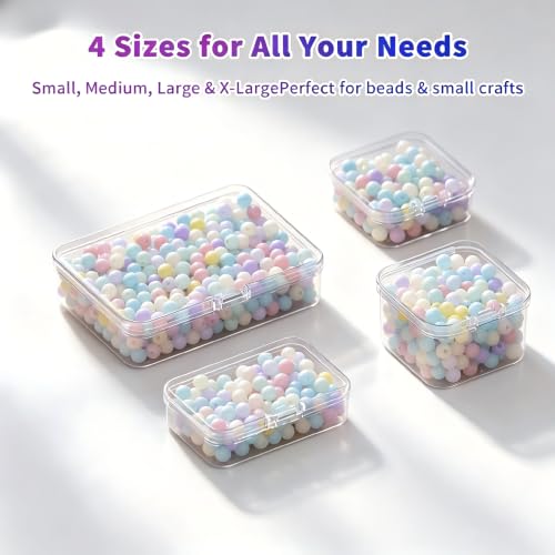 Bead Storage Organizer, 76 Small Containers and Lids, 4 Sizes - size: 4-Tier 8XL+20L+18M+30S