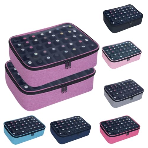 2 Pcs Small Clear Nail Polish Organizer Holds 80 Bottles Nail,Purple - color: Purple-2pcs