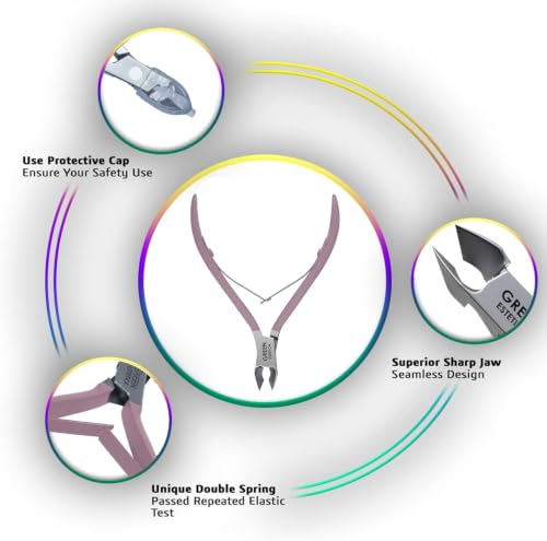 Professional Cuticle Trimmer & Nippers, Stainless Steel Nail Care Tool - color: Rose Nipper With Pusher - Pack 1