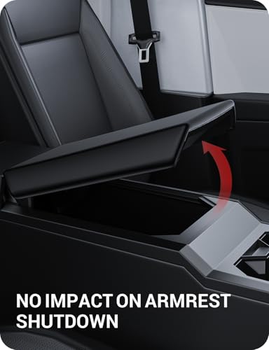 BASENOR Armrest Cover for 2026-2024 Tesla Cybertruck Scratch Resistance - size: Cybertruck Black