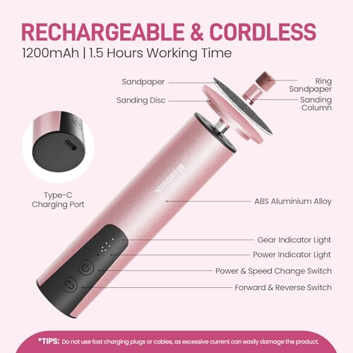 2-in-1 Electric Foot Callus Remover, Self Care Gifts for Women Mom Lover - color: Pink