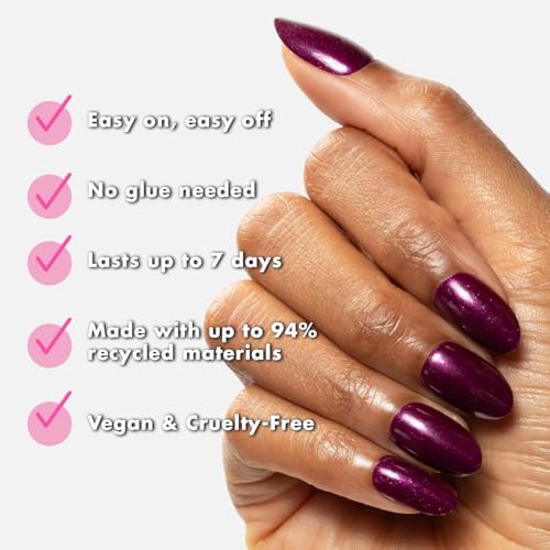 Olive & June Effects Super Stick Press-On Nails, Plaza Shimmer - color: Plaza Shimmer (Pack of 1)
