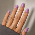 Purple Press On Nails Square - Light Purple Nails Fake Nails - color: 5A - Lilac Mauve