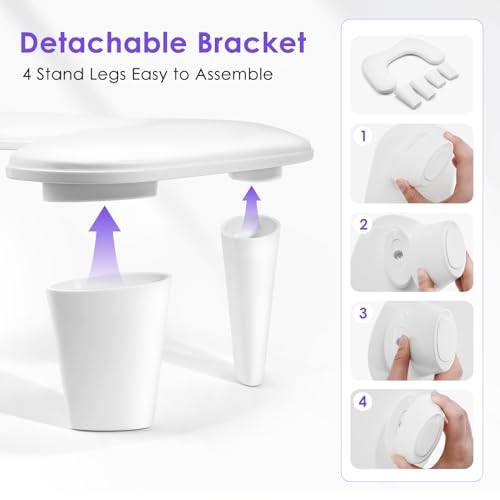 Big Arm Rest for Nails Tech, U-Shaped, for Acrylic Nails, White - color: 1nd Gen White