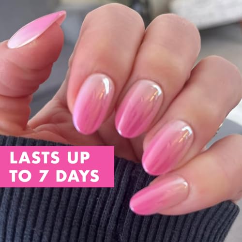 Olive & June Effects Super Stick Press-On Nails, Pink Chrome Gradient - color: Pink Chrome Gradient (Pack of 1)