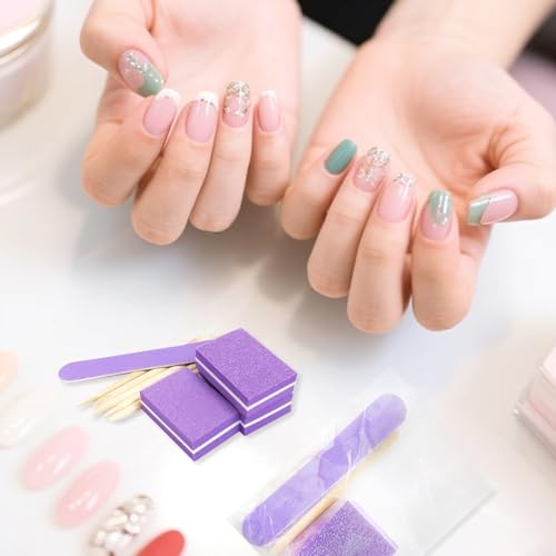 Lokyango Disposable Manicure Tool Kit (Purple, Count, 20, 80/100 Grit) - color: Purple