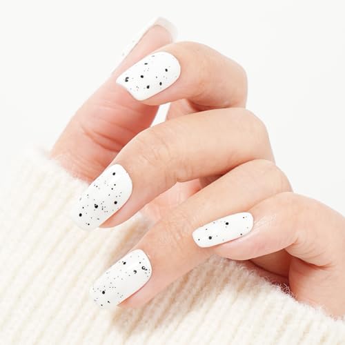 MAYCHAO 15ML Eggshell Glitter Gel Nail Polish 1Pc Easter Black Glitter Gel Polish Soak off Gel Polish Nail Art Manicure Salon DIY at Home, 0.5 OZ - color: Eggshell Glitter