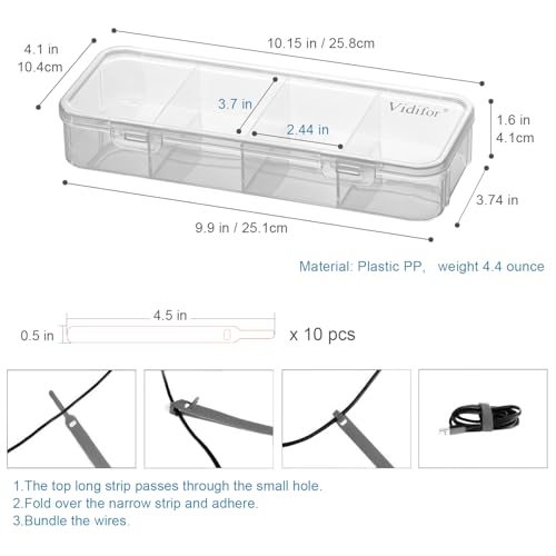 Vidifor 2-Pack Clear Small Organizer Box for Crafts, Snack, Beads Earrings, Screws, Nail, Pins (2, Small) - size: Small