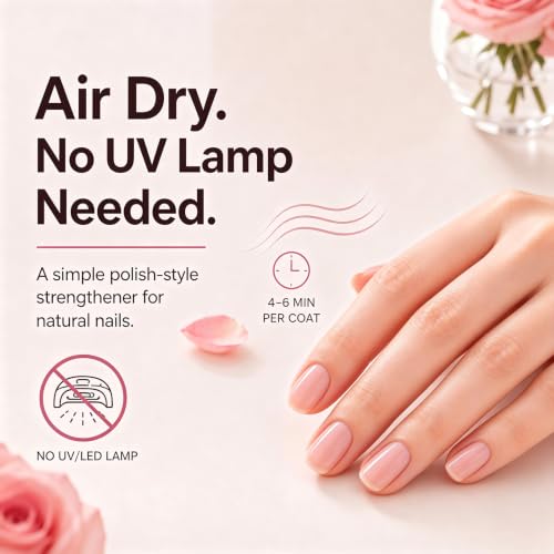Beetles Nail Strengthener and Growth Pink Nail Polish, Nail Care Treatment - color: D-Pink-1