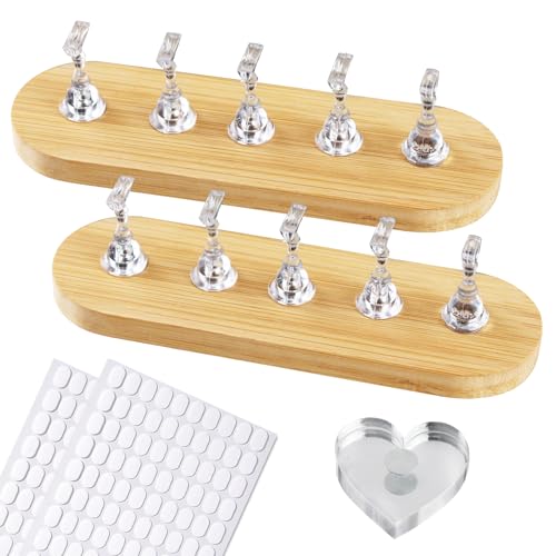 Wooden Stand for Nails Art Display Practice 2 Set - color: Wood, size: Large
