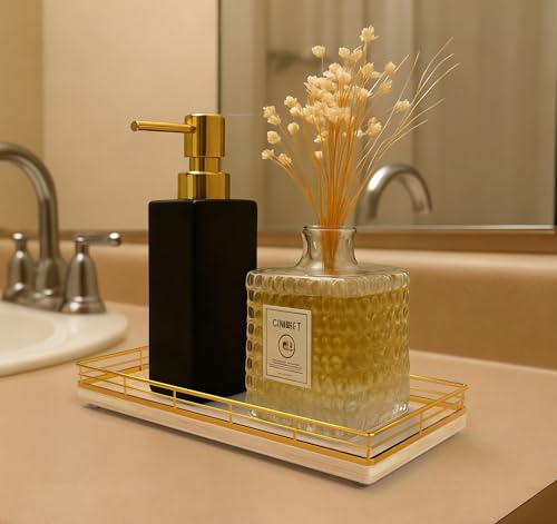 Bathroom Vanity Tray for Countertop, 12" x 6" Oak Wood Toilet Tank Tray - color: Natural, size: 12" x 6" x 1.5"