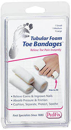 Pedifix Tubular-Foam Toe Bandages, 3-Count (Pack of 2)