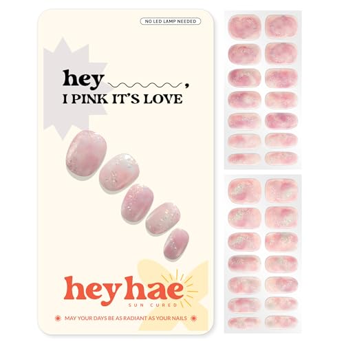 Heyhae Semi Cured Gel Nail Strips - Hey, I Pink It’s Love - color: Hey, I Pink It’s Love
