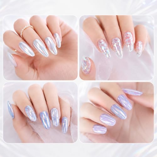 20 Rolls Nail Transfer Foil Sheets Transfer Foil for Nails Aurora