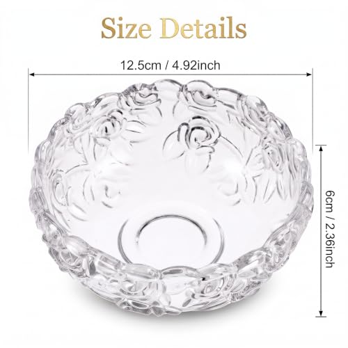 Manicure Bowl 1Pcs Glass Nail Soaking Bowl Acetone Soak Off Bowls Nail Art Remover Soak Soaker for Fingernail Toenail Caring Polish Removal, Home & Salon Use, Transparent