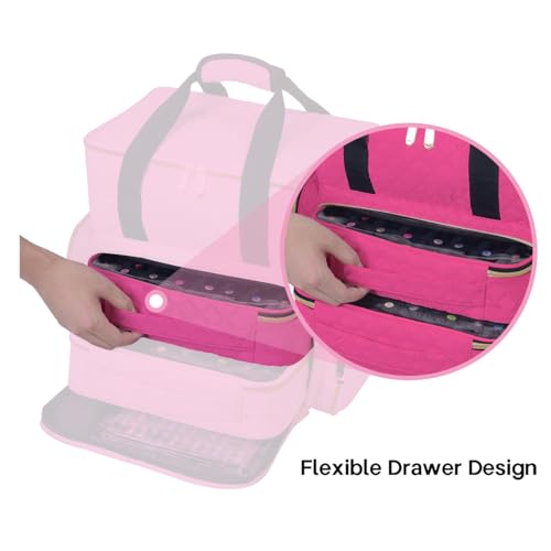 2 Pcs Small Clear Nail Polish Organizer Holds 80 Bottles Nail,RoseRed - color: RoseRed-Clear-2 pcs