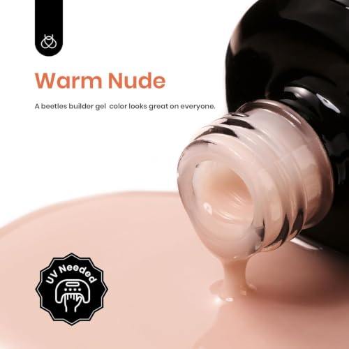 Beetles Builder Gel for Nails, 0.51 fl oz Caramel Nude Brown Building Gel - color: C - Jelly Brown
