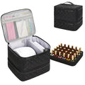 Nail Polish Organizer Bag Holds 30+ Bottles (15ml/0.5 fl.oz) &UV Nail Lamp - color: 03-Black, size: 30 Bottles