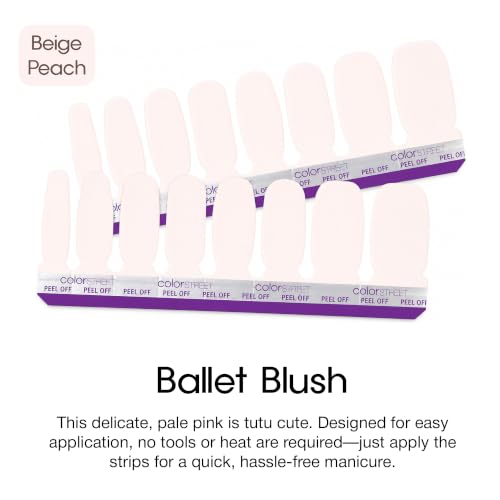 Color Street - Ballet Blush - Nail Polish Strips - 16 Double-Ended Strips - color: Ballet Blush