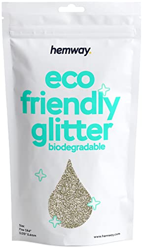 Hemway Biodegradable Glitter Champagne Gold 3.5oz Eco Friendly Fine - color: Champagne Gold, size: Fine (1/64" 0.015" 0.4mm)