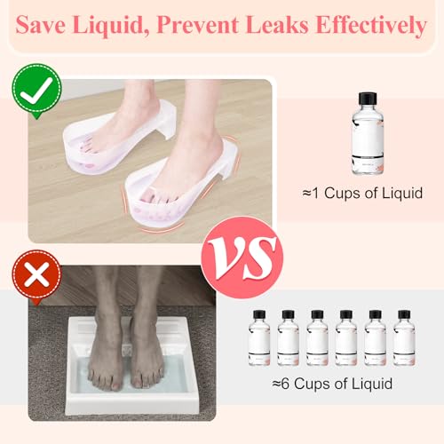LIONVISON Acetone Nail Soaking Bowl: Toe Soak Off Bowl Manicure Soak Bowl - color: Clear