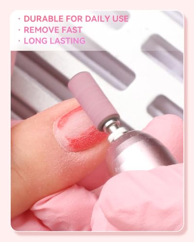 Makartt Nail Drill Bits Sanding Bands - 100 Pcs 180/240 Grit 3.1mm Pink - size: 180-240 Grit