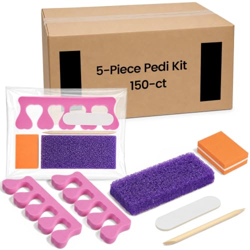 150 Sets 5 in 1 Disposable Pedicure Kit Pedicure Tools Set