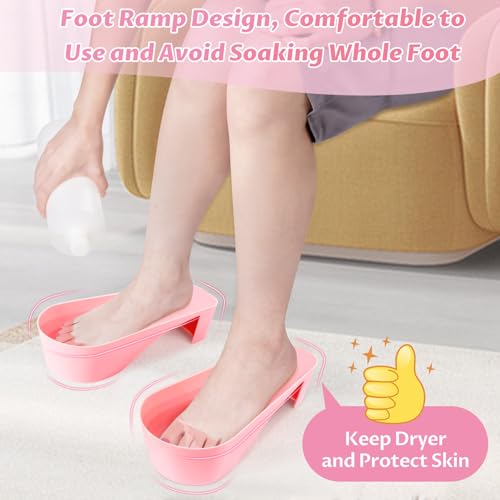 Yokilly Toe Nail Soaking Bowl: 2 PCS Shoe Design Toenails Soak Off Bowl - color: Pink