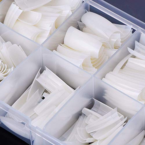 Beuniar Acrylic Nail Tips Natural 500Pcs French Artificial False Tip - color: Natural