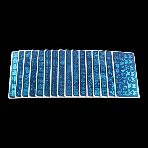 VNC 20Pcs 12X6cm Nail Art Soft Stamping Protective shell Plastic Holder Stamper Rectangel Stamp Holder - color: C-white