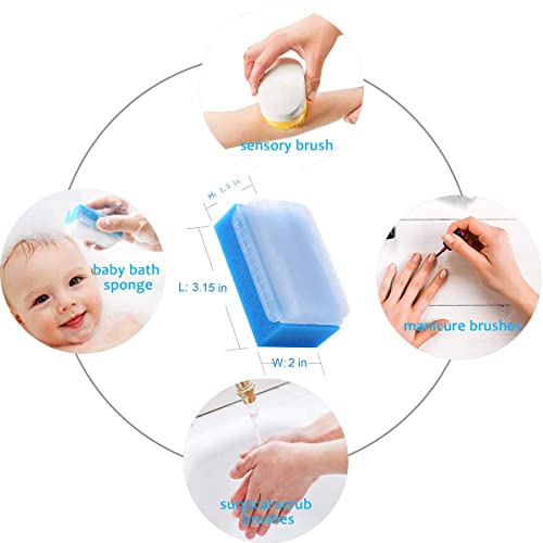 Wellgler's OT Sensory Brush,Autism Sensory Brush for Therapy,Surgical Scrub,Bbaby Sponge for Bathing, Cradle Cap Brush (12Pack) - size: 1 Count (Pack of 12)