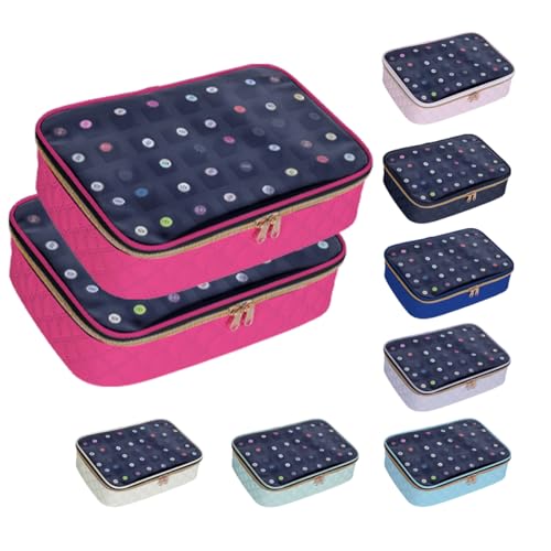2 Pcs Small Clear Nail Polish Organizer Holds 80 Bottles Nail,RoseRed - color: RoseRed-Clear-2 pcs