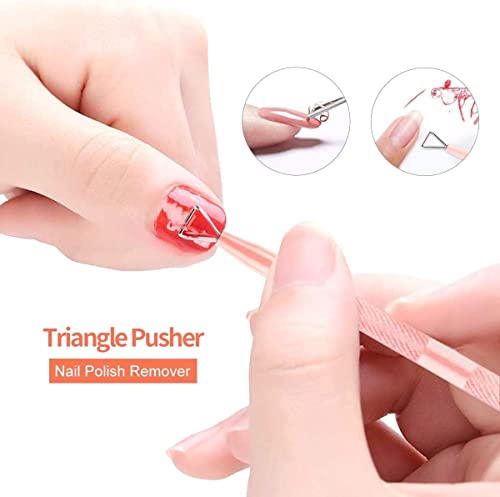 Gel Nail Remover Tool, Cuticle Pusher for Women, Dual-end Dead Skin Nail Pusher Nail Dirt Cleaner Tool, 410 Stainless Steel,No.02.1 - color: CP No.02.1-Silver 1Pc