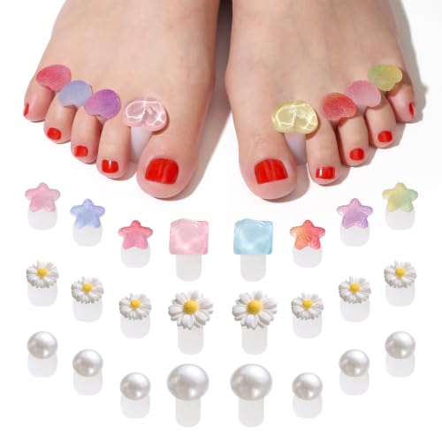 MelodySusie 32Pcs Silicone Toe Separators, Toe Spacers for Pedicure - size: 32Pcs-B