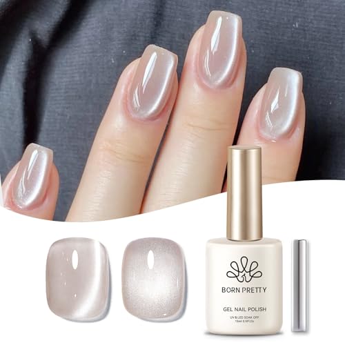 BORN PRETTY Moonlight Nude Cat Magnetic Eye Gel Polish Glass Gel Polish - color: moonlight nude