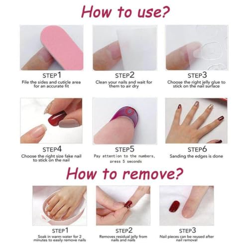 Cute Y2K Press on Nails Medium Almond French Tip Fake Nails 24Pcs - color: style-27