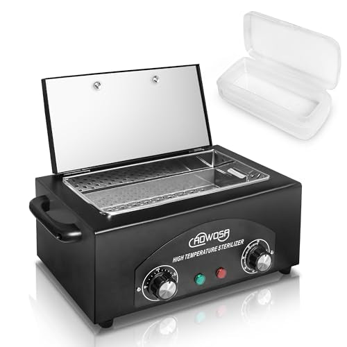 High Temperature Metal Tool Cleaning Box for Beauty Hair Nail Metal Tool - color: Black