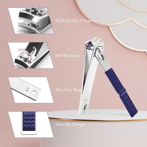 Manicure Set, Nail Clipper Kit, Nail Clipper Set, Nail Care Kit, 8 In 1 Professional Manicure Kit Personal Care, Stainless Steel Facial Pedicure Care Tools, Grooming Kit for Women Men, Blue - color: Blue